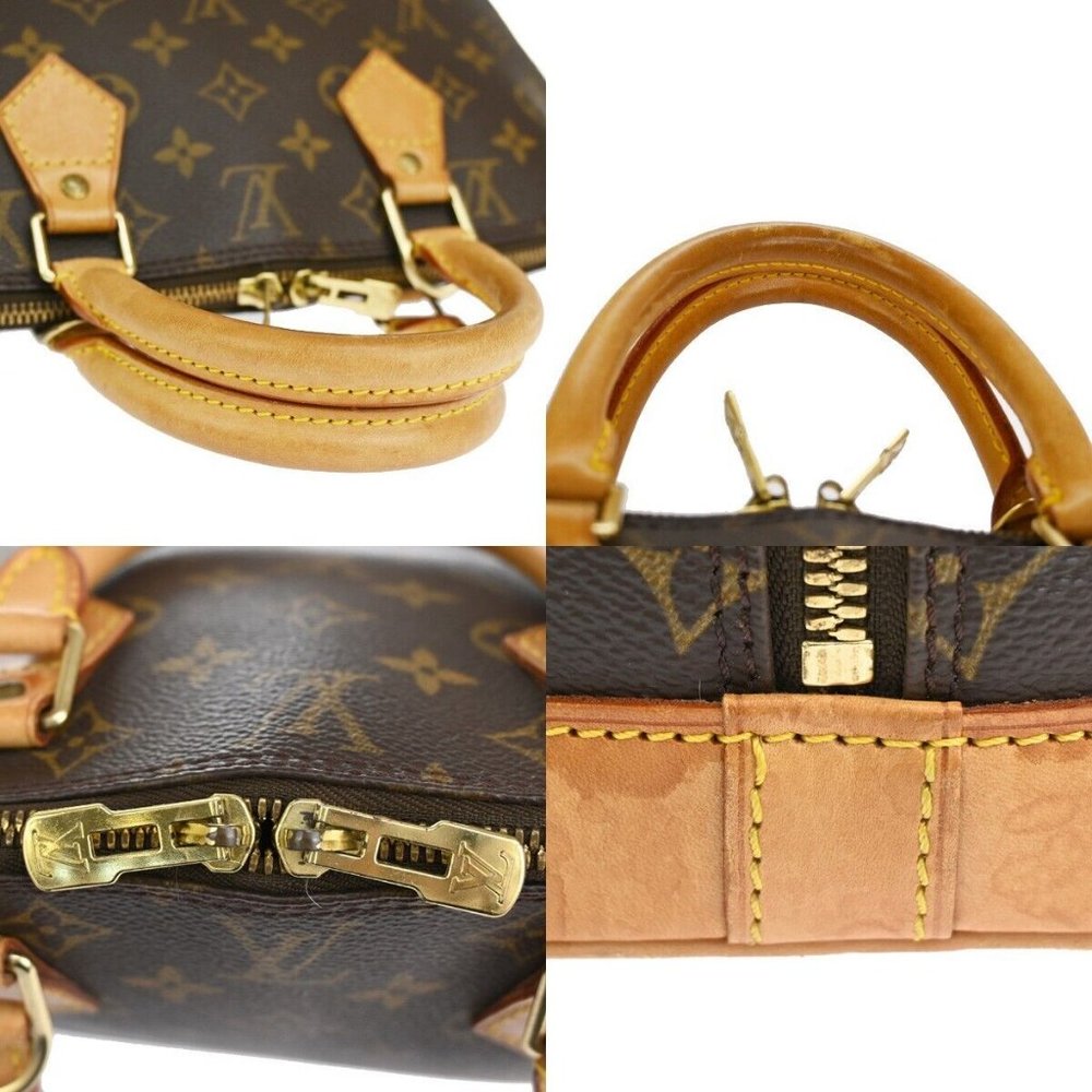 LOUIS VUITTON LV Logo Alma Hand Bag Monogram Leather BN France M51130 86SG484 - Picture 8 of 14